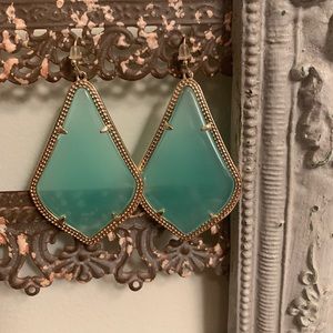 Kendra Scott Chalcedony Alexandra Earrings NWOT